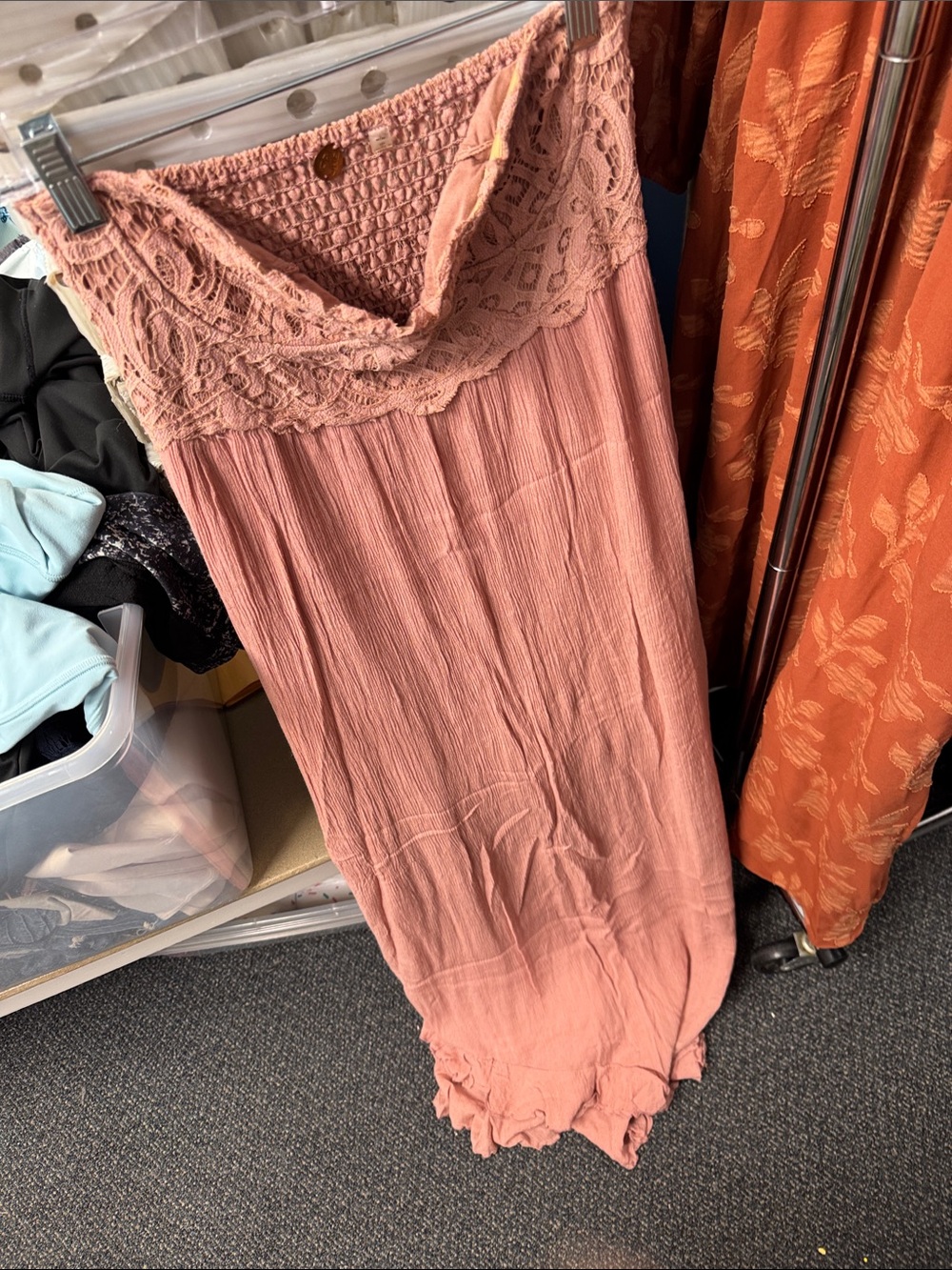 Free people one adella strapless dress M // 082829